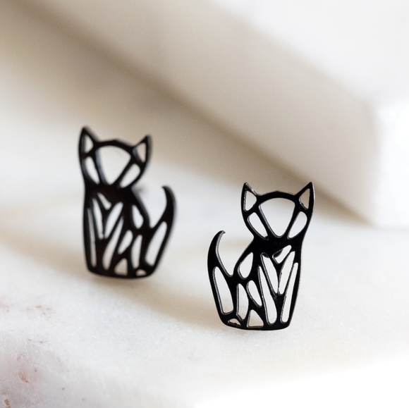 Geometric Cat Studs - Picture 5 of 9